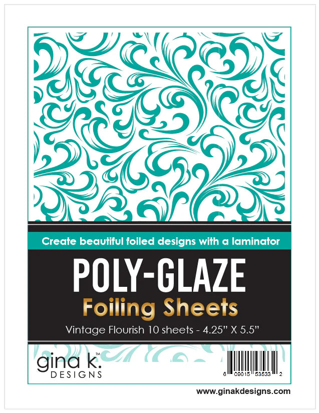 POLY-GLAZE Foiling Sheets- Vintage Flourish