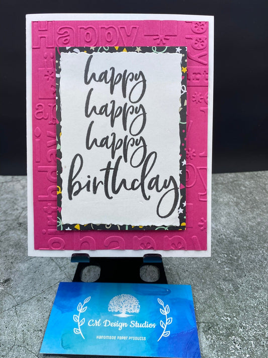 Happy, Happy, Happy Birthday Card