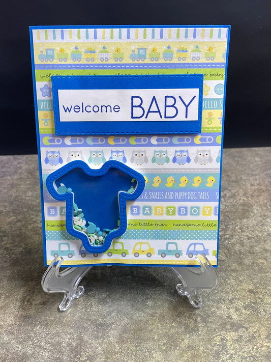 Welcome Baby in blues - CM Design Studios