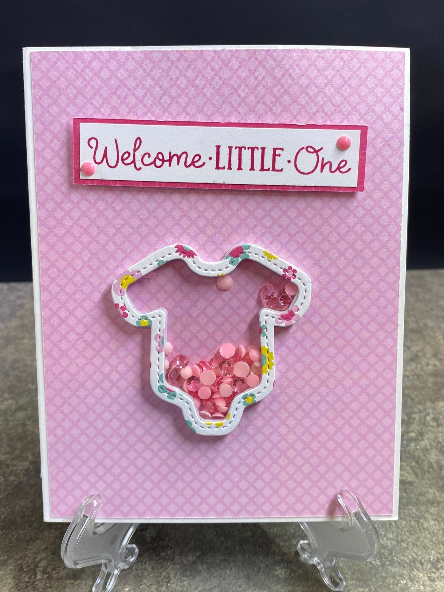 Welcome Little One in pinks - CM Design Studios