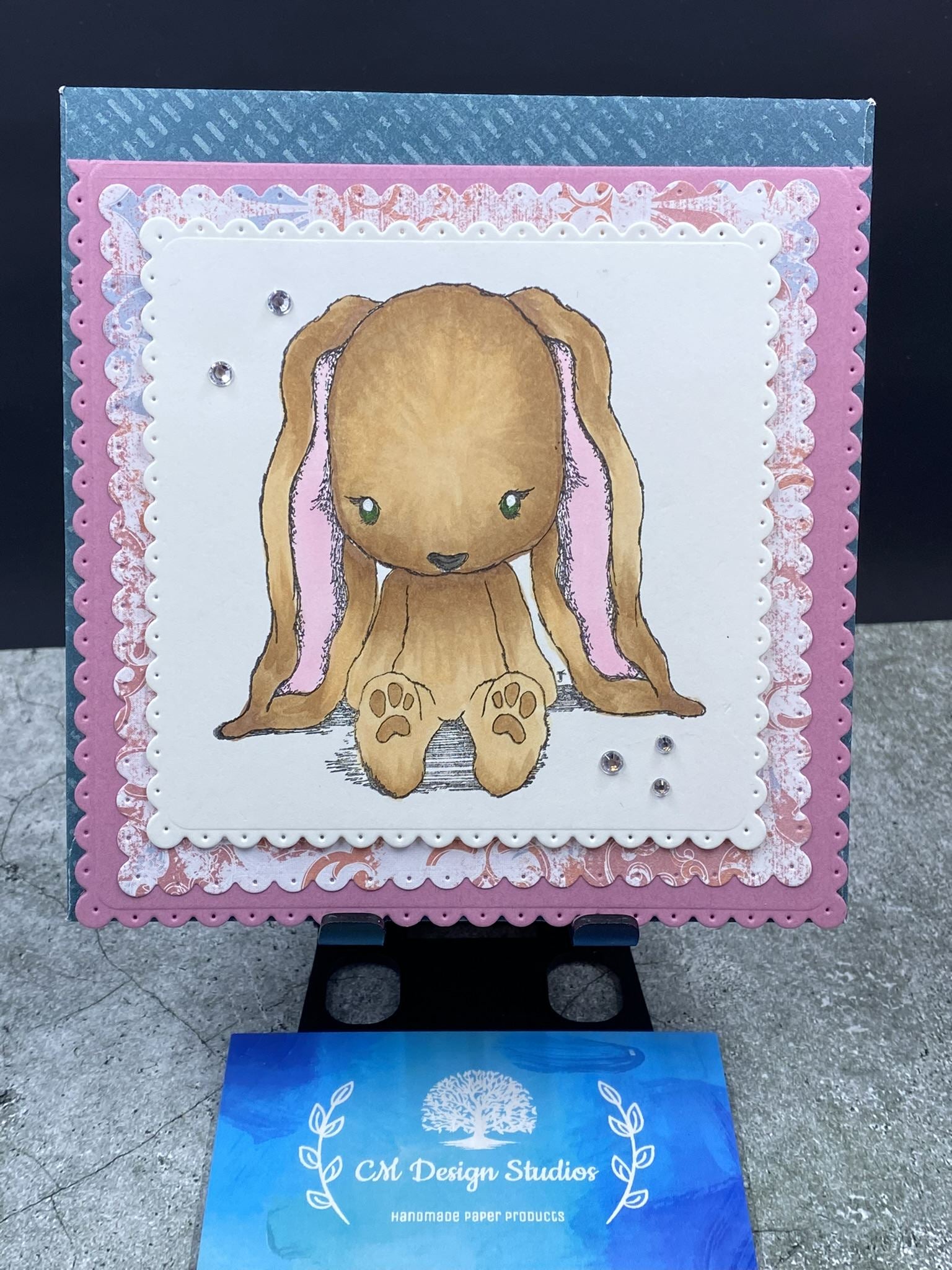 Bunny Card Square Card - CM Design Studios